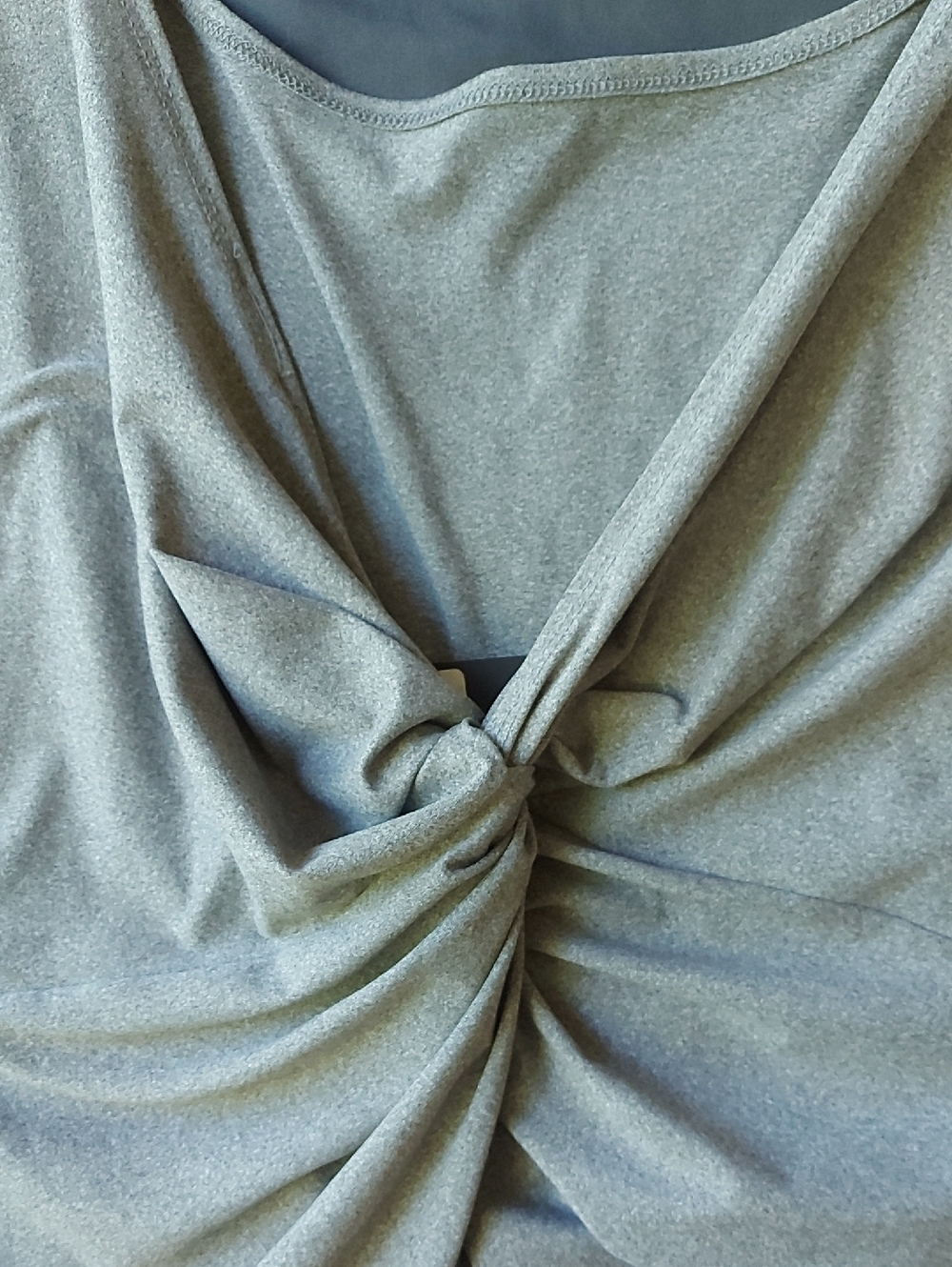 Fashion Nova Gray Twist-Front Crop Top - Picture 7 of 7